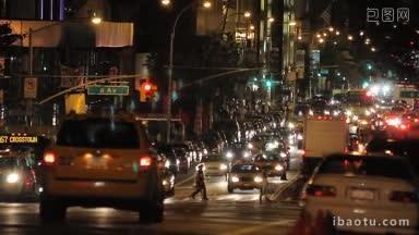 纽约市街道夜景